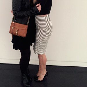 Striped Pencil Skirt